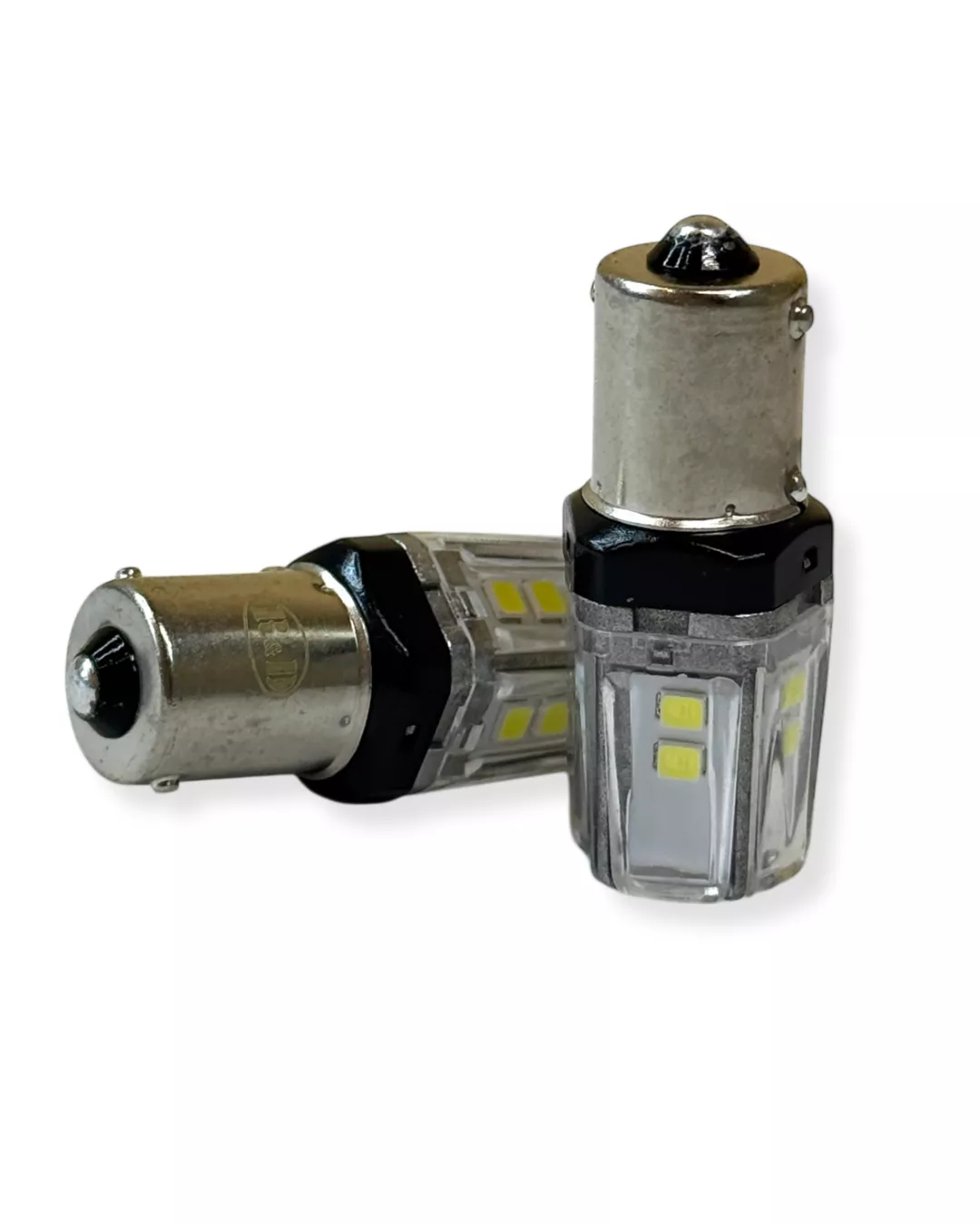 Лампа светодиодная 1156 P21W 2шт, автомобильные лед лампы 640 (BA15S) 10-30 V, 350 лм, 3,5 Вт, 6000 K, белый свет, комплект 2 шт